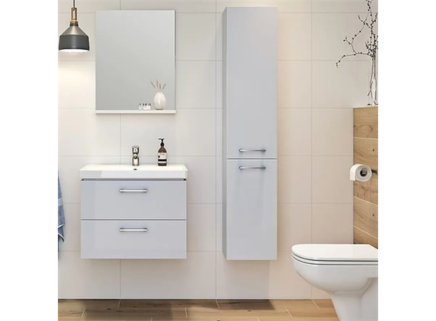 Underskap med servant Cersanit Lara - 80 cm - grå