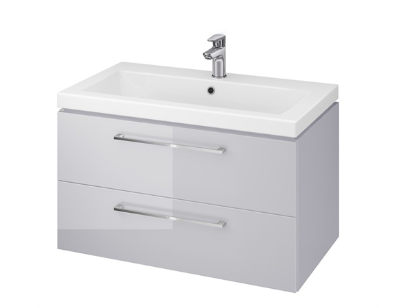 Underskap med servant Cersanit Lara - 80 cm - grå