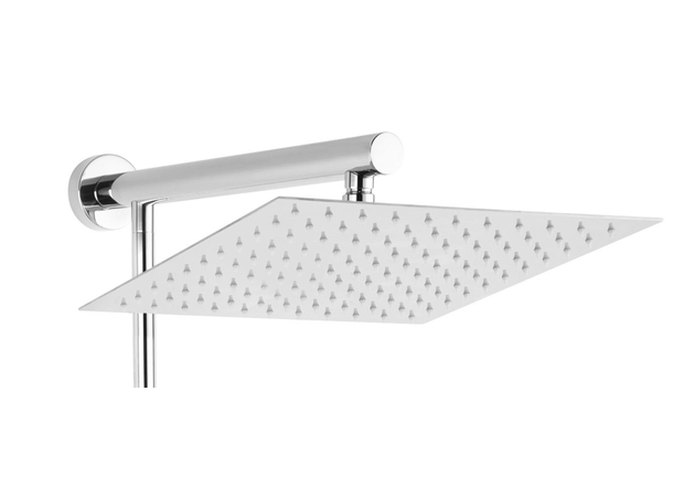 Dusjsystem Ferro Trevi 30x30 cm - Med termostat - Krom