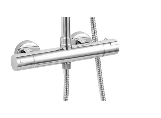 Dusjsystem  Trevi 30x30 cm - Med termostat - Krom