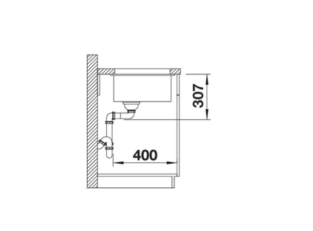 Kjøkkenvask Blanco Subline 500-U Silgranit PuraDur - 53x46cm - Gråstein