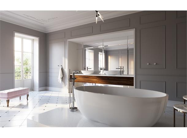 Servantbatteri Ferro Fiesta - Høy modell 1greps - Uten bunnventil - Krom