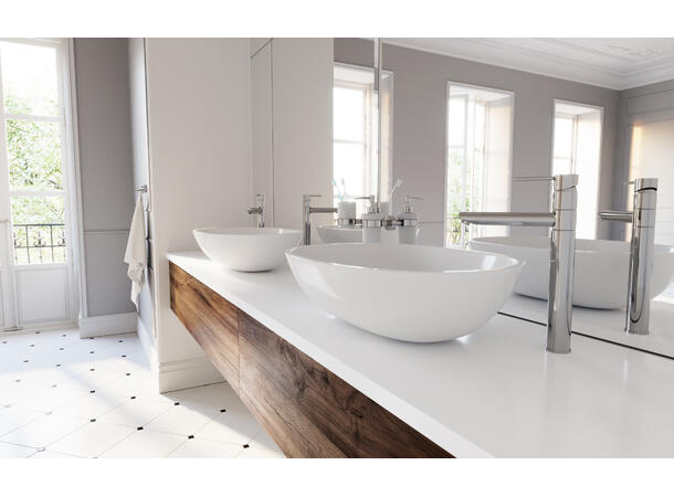 Servantbatteri Ferro Fiesta - Høy modell 1greps - Uten bunnventil - Krom