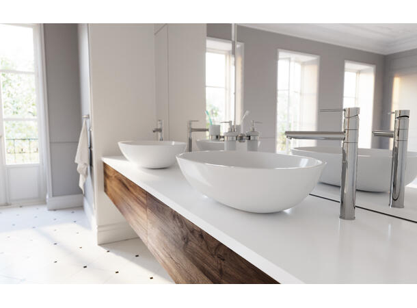 Servantbatteri Ferro Fiesta - Høy modell 1greps - Uten bunnventil - Krom