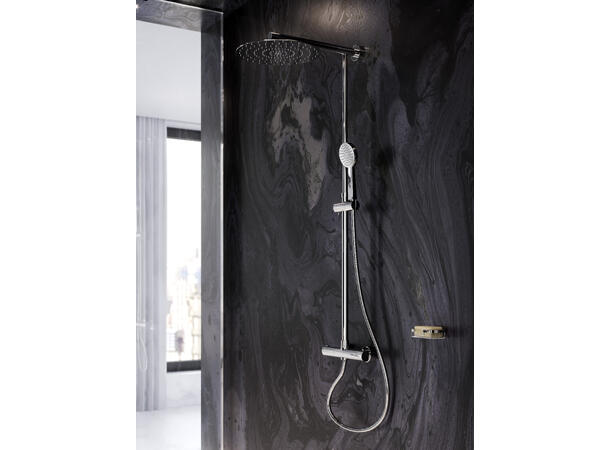 Dusjsystem Ferro Trevi Med termostat - Krom