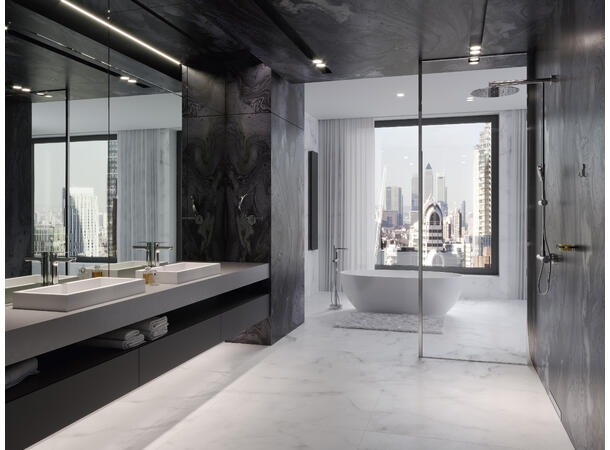 Dusjsystem Ferro Trevi Med termostat - Krom