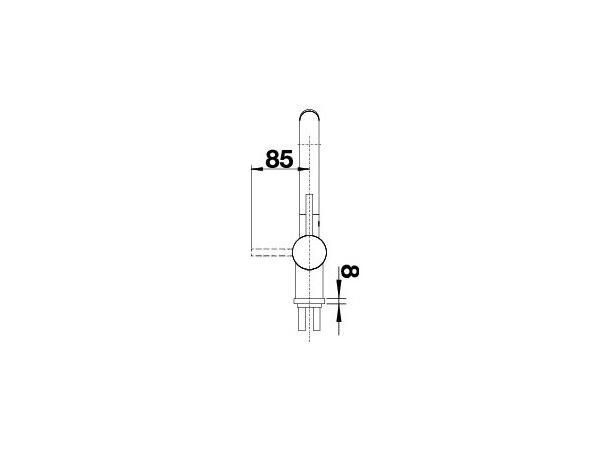 Kjøkkenabatteri Blanco Linus-S 1greps - Med uttrekkbar tut - Svart matt