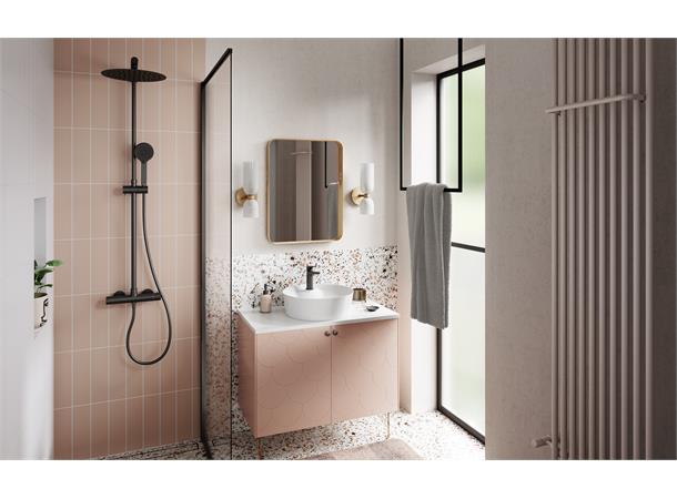 Servantbatteri Ferro Stratos Black 1-greps l - Svart matt