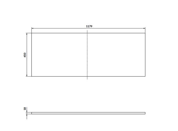 Benkeplate FRI FORM LIVA Kasjmir 120 cm 120x45x1,8