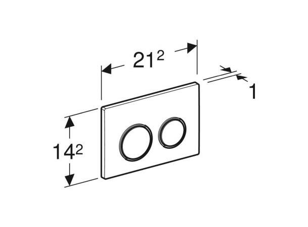 Betjeningsplate Geberit Omega20 Svart matt