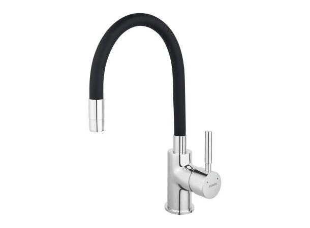 Ferro Mezzo II kjøkkenvask med armatur Granitt - grafitt shine/svart