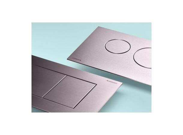 Geberit Sigma 40 Square betjeningsplate, børstet stål