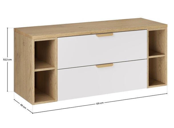 Møbelpakke Aster White  120 120x46x50  - Eik/Hvit  matt