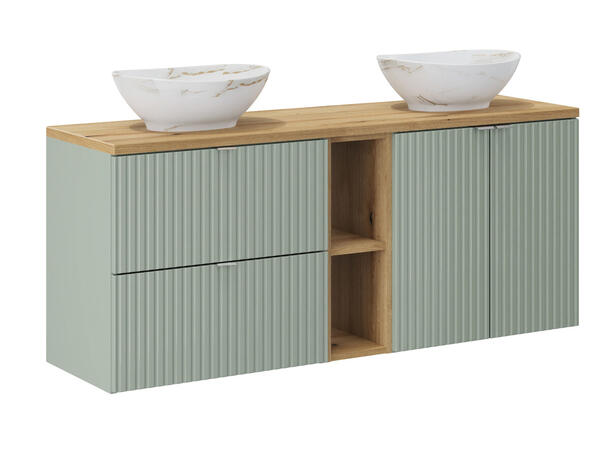 Møbelpakke LINE REED GREEN 140cm 140x39x57- 2 Skuffer/ 2 dør