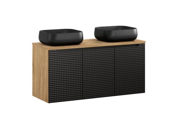 Møbelpakke LUXOR BLACK 120 120x46x57 m/3 dør