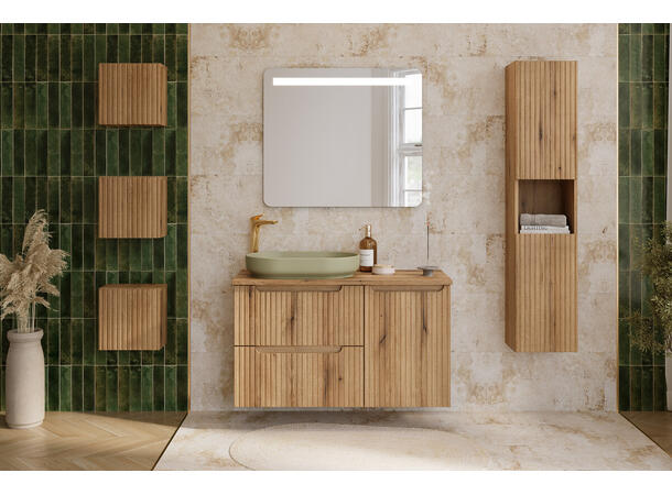 Møbelpakke Nova Eik Coast Evoke 100 cm 100x39x57  - m/ Skittentøyskurv