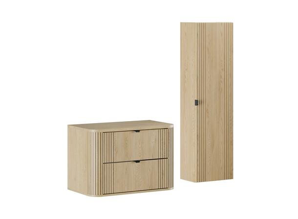 Møbelpakke OVALIA CREMONA 80 80x46x52 - 2 Skuffer - Eik Cremona