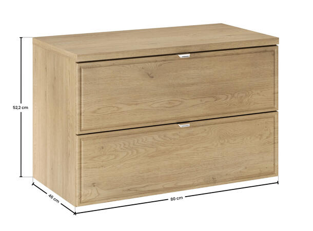 Møbelpakke TERRA CREMONA 80 80x46x45 -  2 Skuffer - Eik Cremona