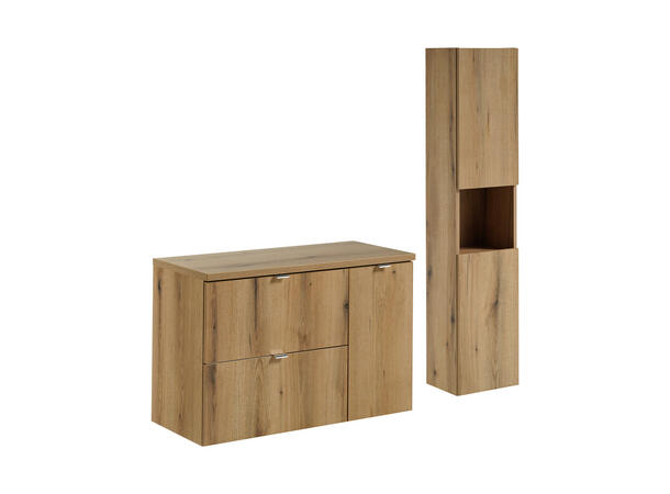 Møbelpakke  NOVA OAK 90 cm 90x39x57- 2 Skuffer/1 dør