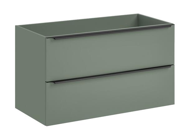 Servantskap SKOGSGRØNN  100 100x46x57 -  2 Skuffer - Sivgrønn