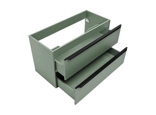 Servantskap SKOGSGRØNN  100 100x46x57 -  2 Skuffer - Sivgrønn