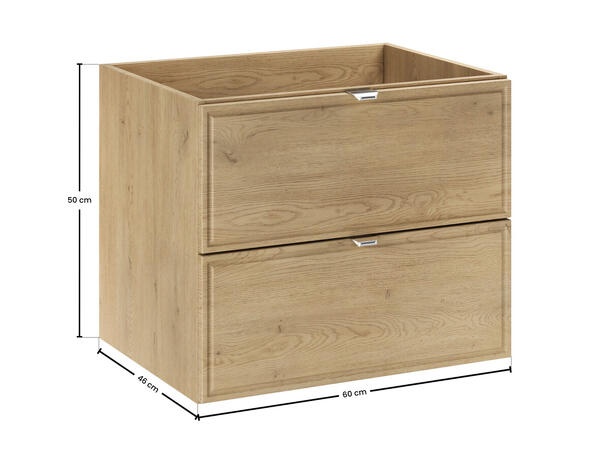 Servantskap TERRA CREMONA  60 cm 60x46x50 - 2 Skuffer Valnøtt