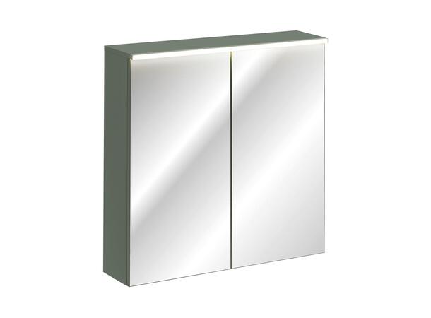 Speilskap SKOGSGRØNN 80 cm 80x78x19  - m/LED-belysning