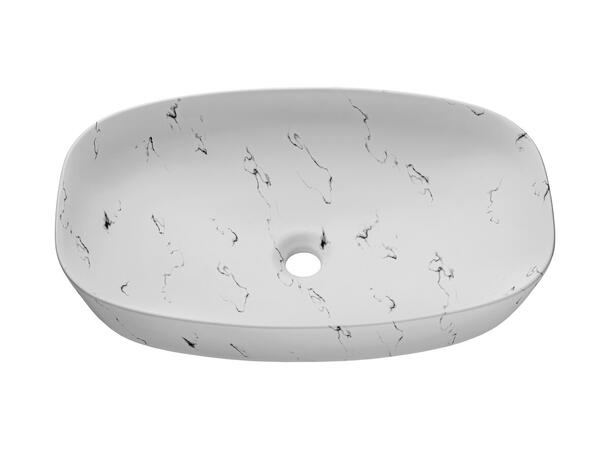 Toppmontert Servant MEGI WHITE 60x13x38 cm - Hvit matt