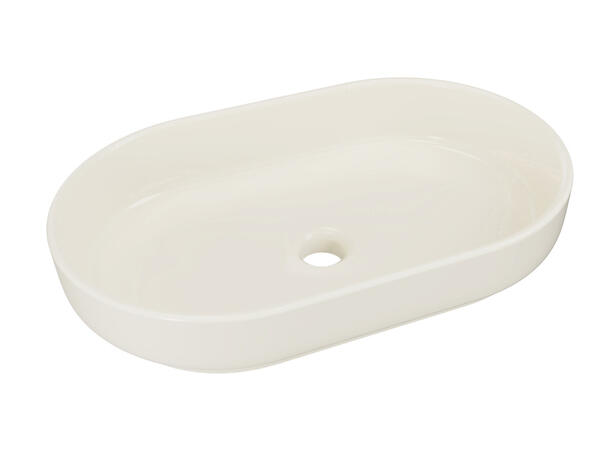 Toppmontert Servant RIVER 2 IVORY MATT 55x12x35 cm - Elfenbein