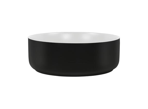 Toppmontert Servant SIMPLE 8 36x12x36 cm - Hvit matt/Svart matt