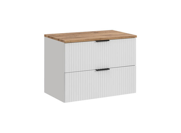 Underskap m/ benkeplate ADEL WHITE  80 80x46x57 - 2 Skuffer
