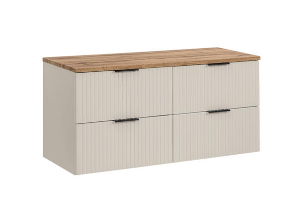 Underskap m/benkeplate ADEL CASHMERE 120 120x46x57 - 4 Skuffer