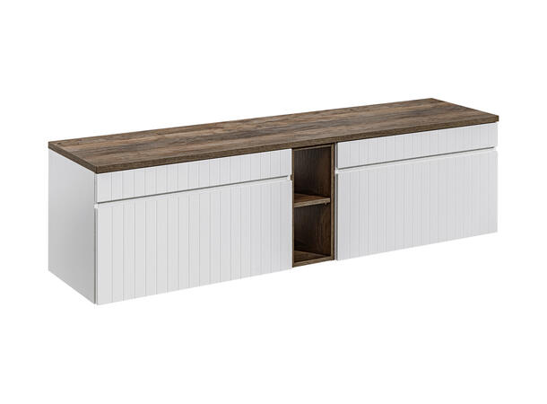 Underskap m/benkeplate ICONIC WHITE 180 180x46x45- 2 Skuffer