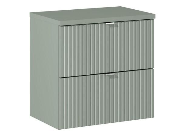 Underskap m/benkeplate LINE REED GREEN 60x39x57- 2 Skuffer