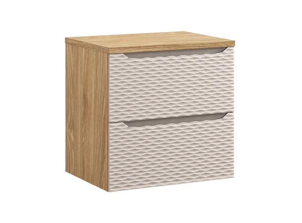 Underskap m/benkeplate  OCEAN BEIGE 60x46x57 - 2 Skuffer