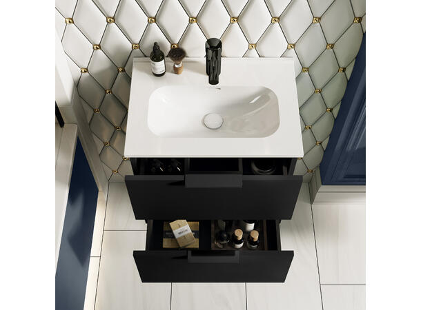 Underskap m/servant  50 cm 51x36x55 - svart  matt