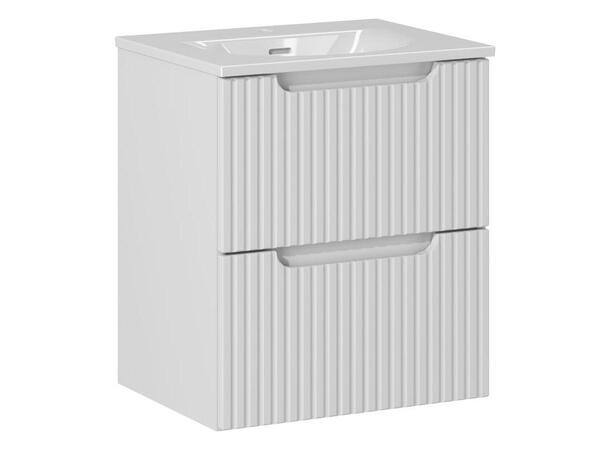 Underskap med servant NOVA WHITE 50 cm 50x39x57- 2 Skuffer