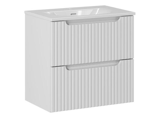 Underskap med servant NOVA WHITE 60 cm 60x39x57- 2 Skuffer