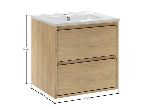 Underskap med servant VIOLA CROMON 50 cm 50x46x50 - 2 Skuffer