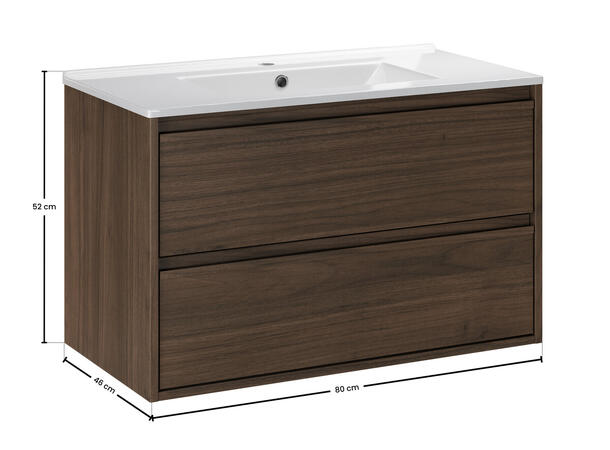 Underskap med servant VIOLA  VILLA 80 cm 80x46x50 - 2 Skuffer