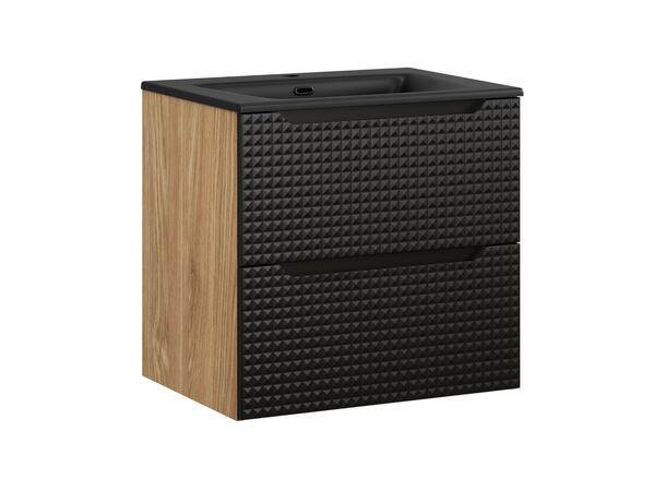 Underskap med servant  LUXOR  BLACK 60 60x46x57  2 Skuffer