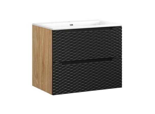 Underskap med servant  OCEAN BLACK 70 70x46x57  2 Skuffer
