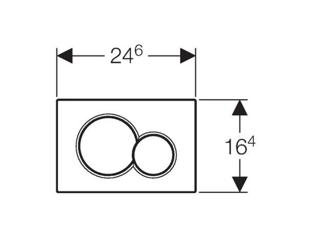 Betjeningsplate Geberit Sigma01 Hvit