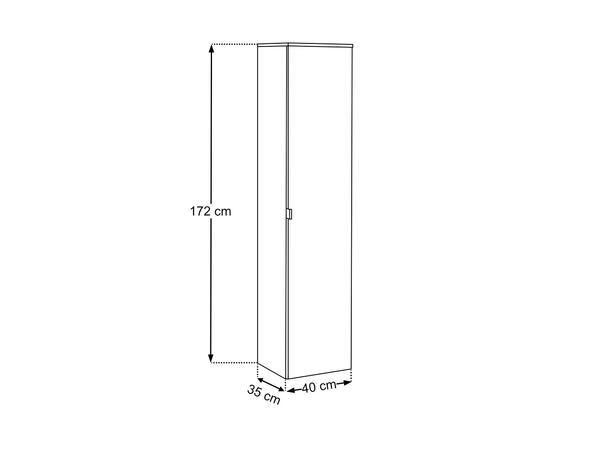 Høyskap SKOGSGRØNN H = 172 cm  -  Sivgrønn