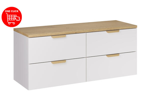 Møbelpakke Aster White  120 120x46x50  - Eik/Hvit  matt