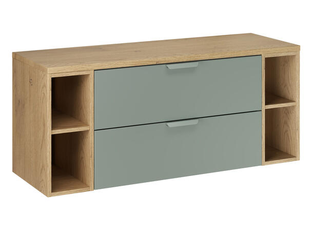 Møbelpakke CREMONA 120 120x46x50  - Eik/Grønn matt