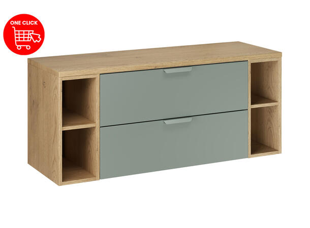 Møbelpakke CREMONA 120 120x46x50  - Eik/Grønn matt