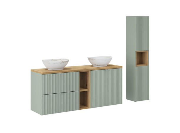 Møbelpakke LINE REED GREEN 140cm 140x39x57-  2 Skuffer/ 2 dør