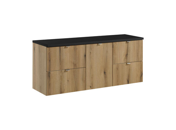 Møbelpakke NOVA OAK 140 140x39x57 - 4 Skuffer+  Skittentøyskurv