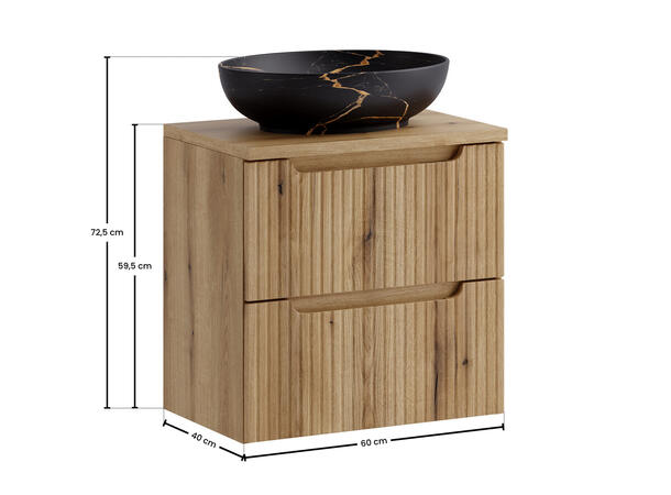 Møbelpakke Nova Eik Coast Evoke 60 cm 60x39x57